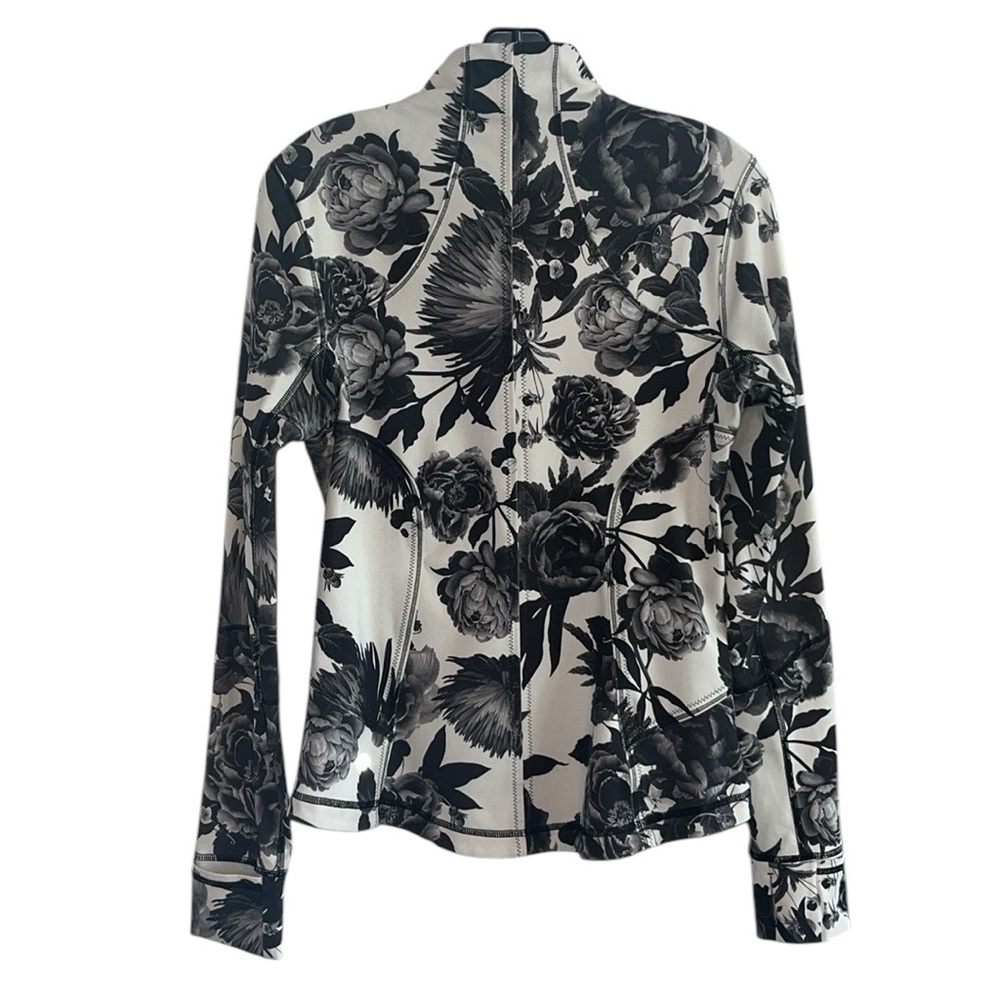 Lululemon Athletica Black and White Floral Jacket - Picture 7 of 12